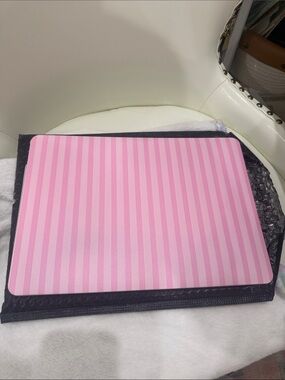 Pink Striped Laptop Sleeve